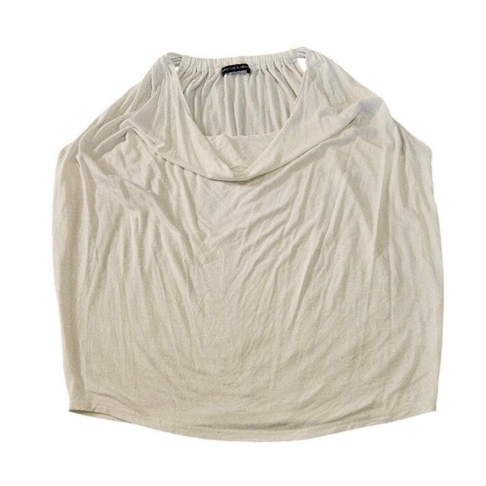 Harlowe & Graham Ivory Cowl Neck Sleeveless Blouse Top Small Basic Classic